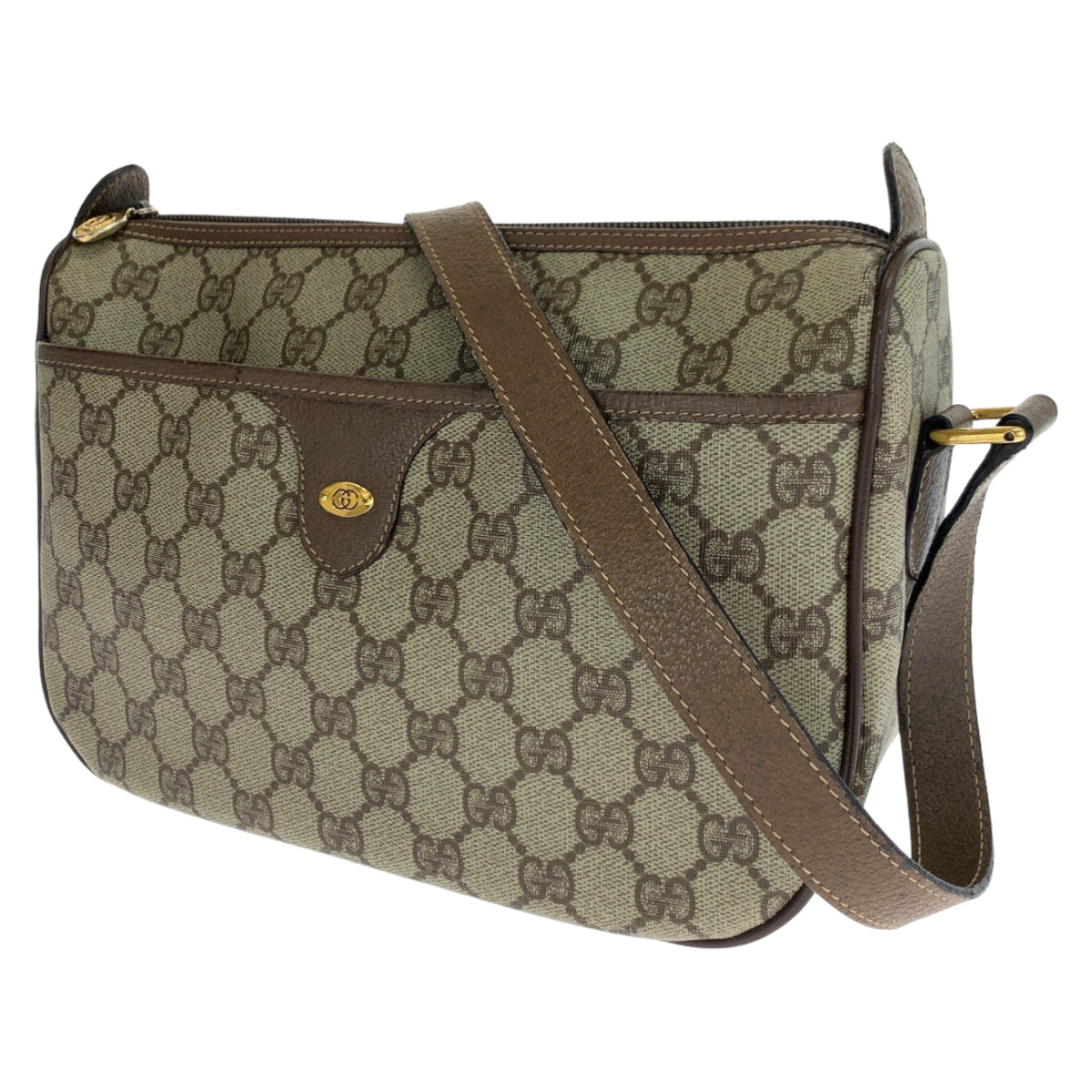 GUCCI グッチ ヴィンテージ オールドグッチ ブラウン 茶 ベージュ ゴールド金具 GGスプリームキャンバス 001 115 6106 ショルダーバッグ 斜め掛け  レディース