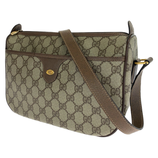 GUCCI グッチ ヴィンテージ オールドグッチ ブラウン 茶 ベージュ ゴールド金具 GGスプリームキャンバス 001 115 6106 ショルダーバッグ 斜め掛け  レディース