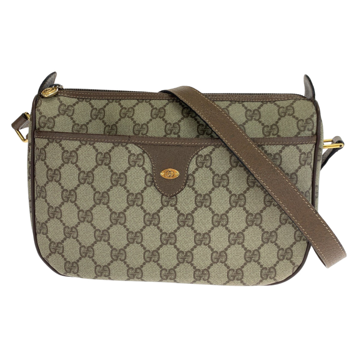 GUCCI グッチ ヴィンテージ オールドグッチ ブラウン 茶 ベージュ ゴールド金具 GGスプリームキャンバス 001 115 6106 ショルダーバッグ 斜め掛け  レディース