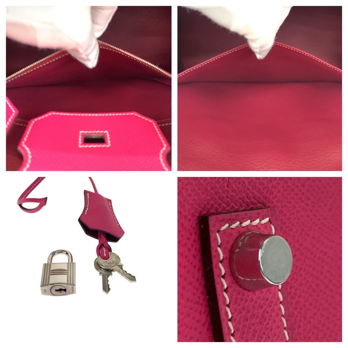 HERMES エルメス キャンディ バーキン35 ローズティリアン ピンク シルバー金具 ヴォーエプソン ハンドバッグ トートバッグ □P刻印  レディース