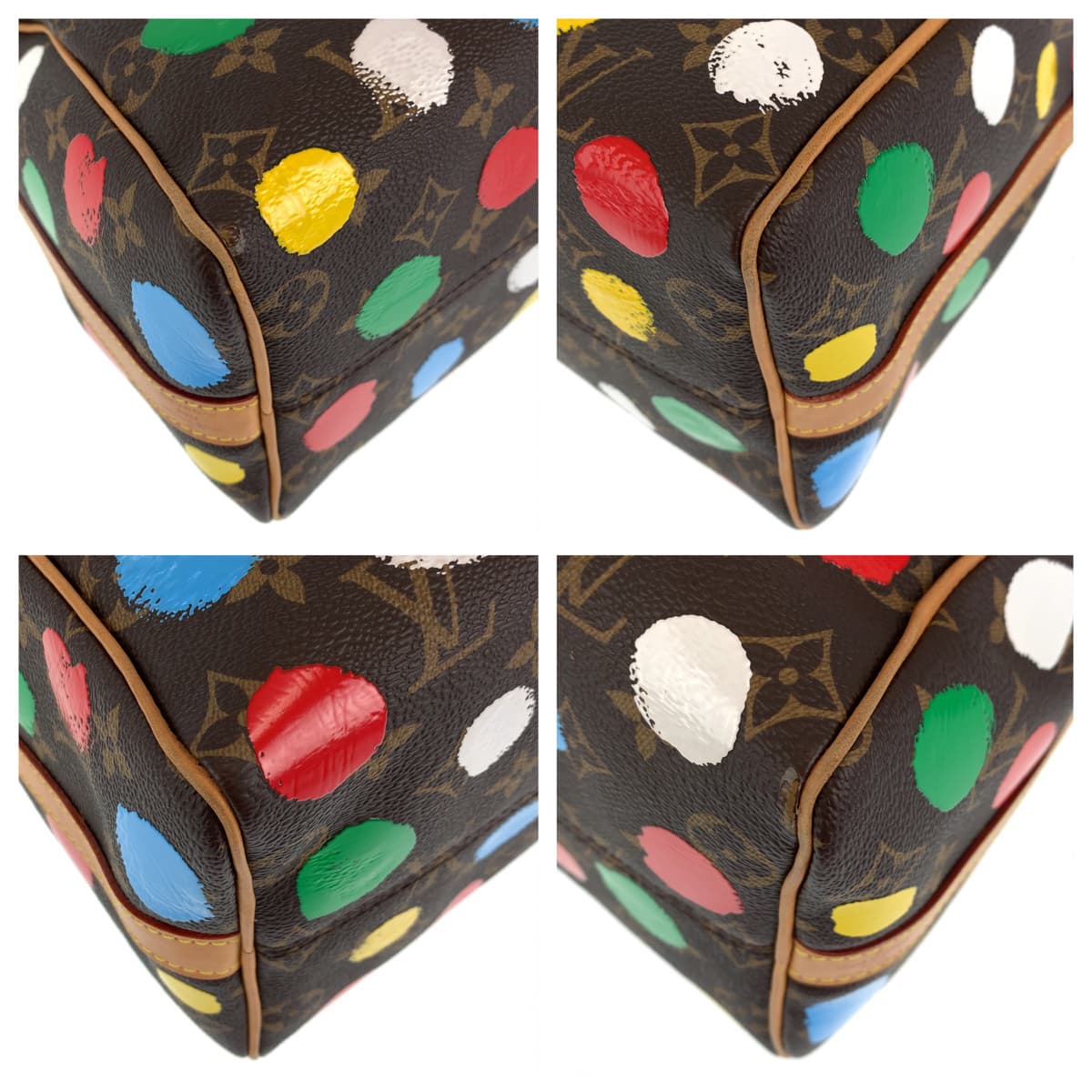 LOUIS VUITTON ルイヴィトン LV × YK スピーディ バンドリエール25 草間彌生 ペインティッド ドット ブラウン 茶 マルチカラー PVC M46433 ショルダーバッグ ハンドバッグ 2WAY  レディース