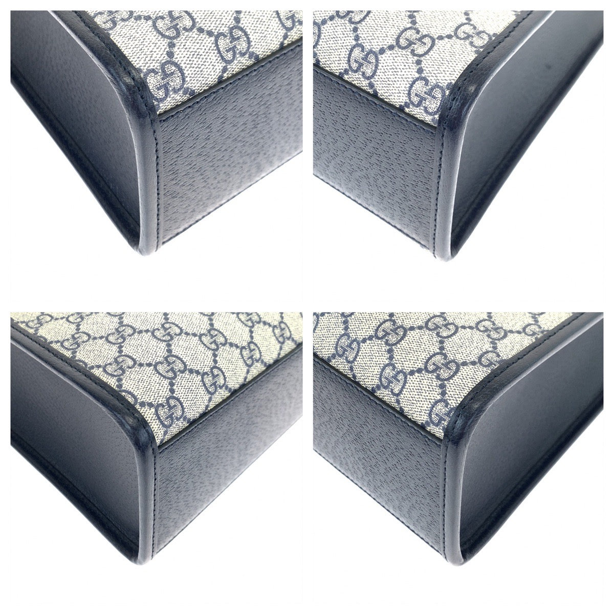 10391
GUCCI グッチ インターロッキング ネイビー グレー GGスプリームキャンバス / レザー 6741559 トートバッグ ビジネスバッグ A4対応  メンズ