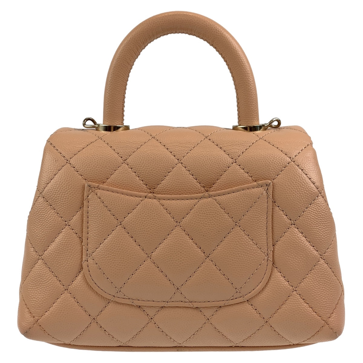 CHANEL シャネル マトラッセ ココハンドルXXS ココマーク ベージュ ピンクベージュ キャビアスキン AS2215 ショルダーバッグ ハンドバッグ 2way  レディース