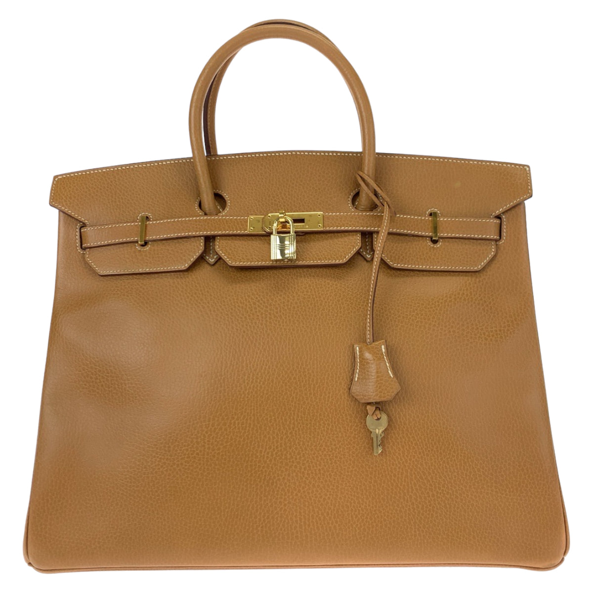 HERMES エルメス バーキン40 ナチュラル ベージュ ゴールド金具 アルデンヌ ハンドバッグ トートバッグ ◯X刻印  レディース