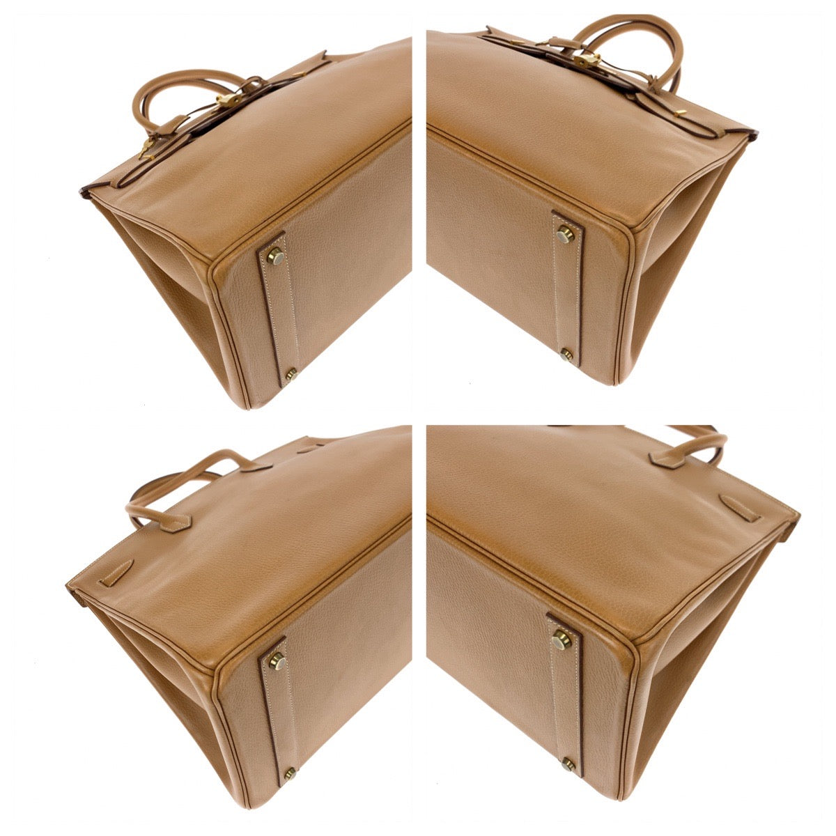 HERMES エルメス バーキン40 ナチュラル ベージュ ゴールド金具 アルデンヌ ハンドバッグ トートバッグ ◯X刻印  レディース