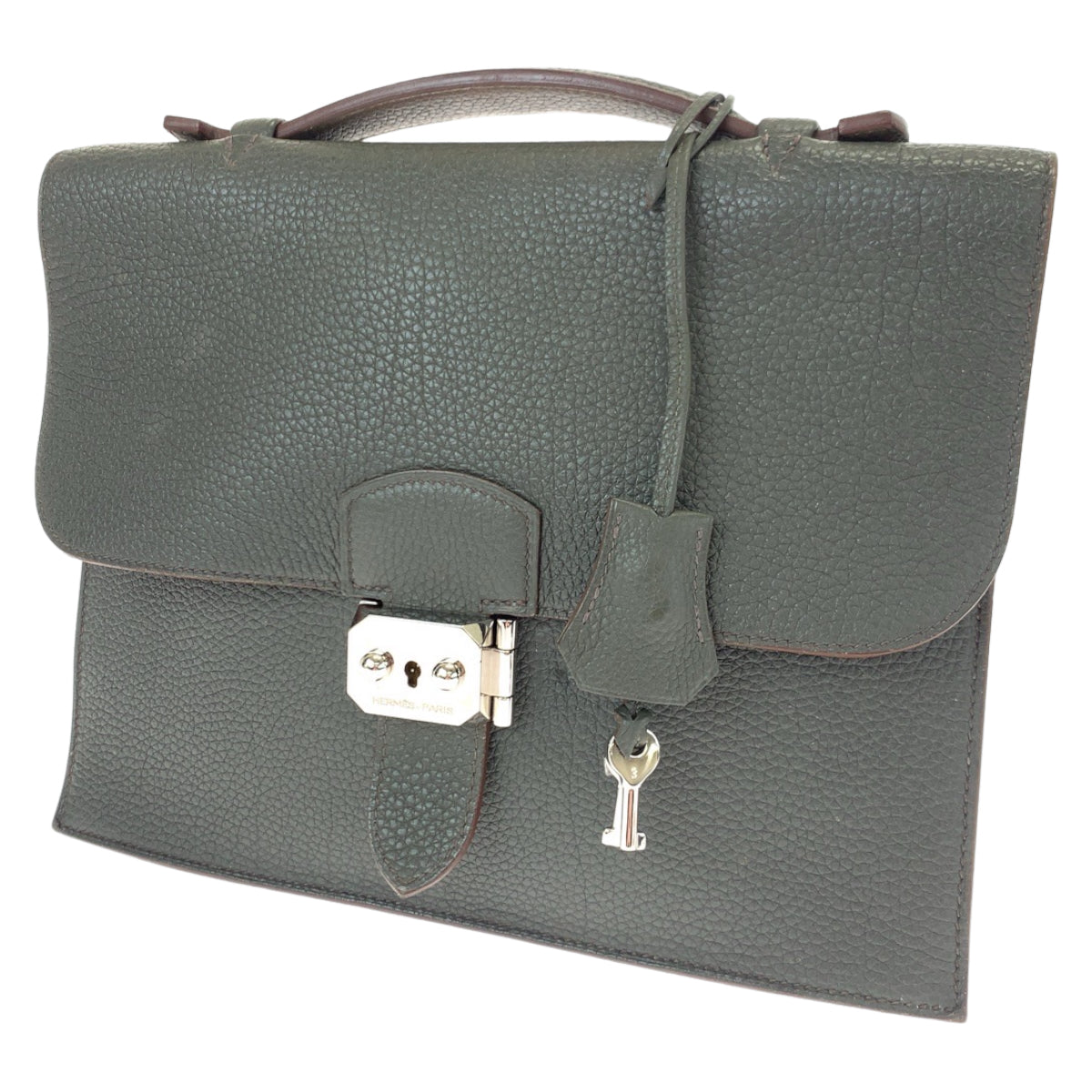 HERMES エルメス サックアデペッシュ 27 ヴェールヴェロネーゼ トリヨンクレマンス ビジネスバッグ セカンドバッグ クラッチバッグ  メンズ