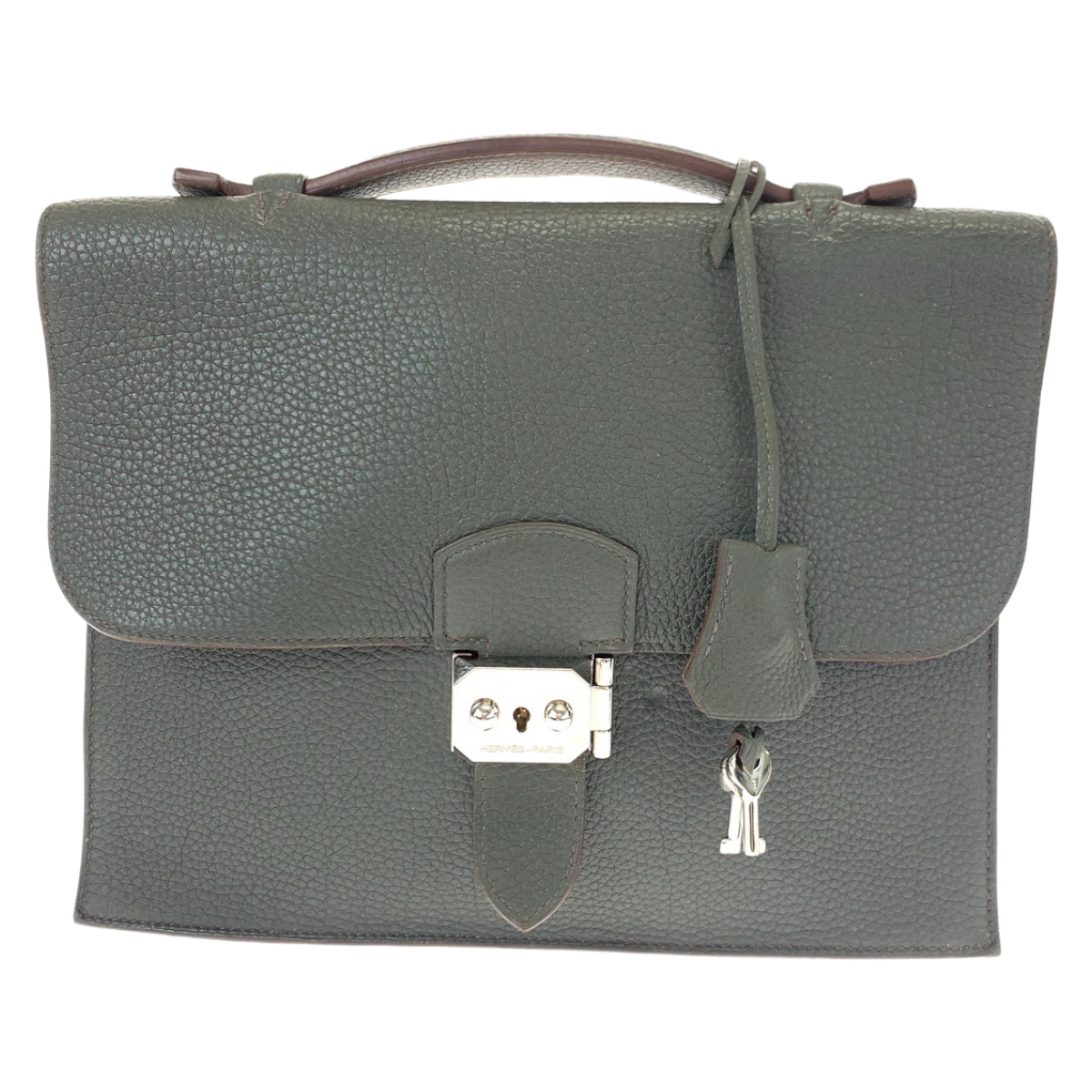 HERMES エルメス サックアデペッシュ 27 ヴェールヴェロネーゼ トリヨンクレマンス ビジネスバッグ セカンドバッグ クラッチバッグ  メンズ