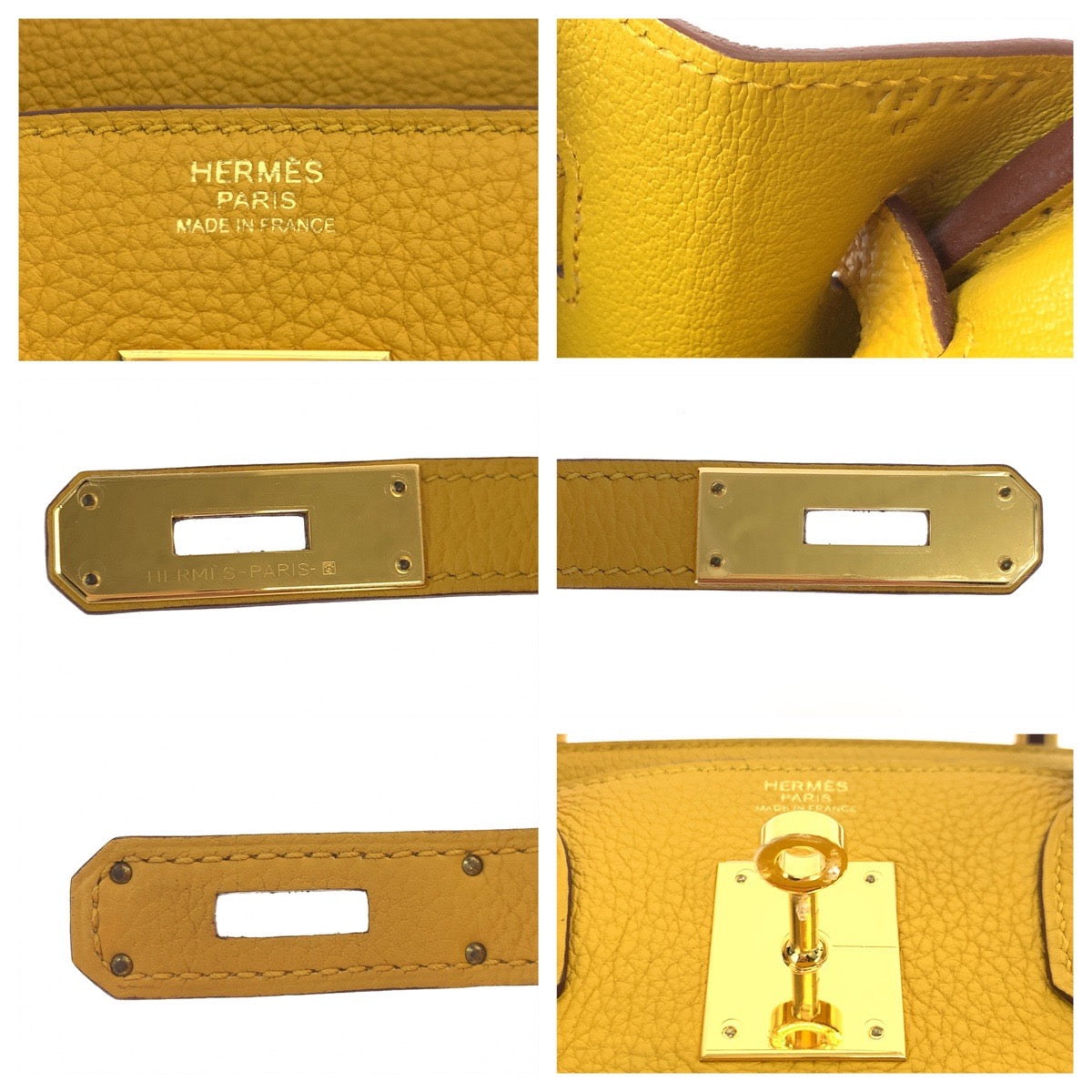 HERMES エルメス バーキン30 ジョーヌアンブル ゴールド金具 トゴ ハンドバッグ トートバッグ 男女兼用  レディース