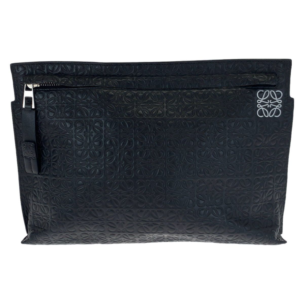 H-00554
LOEWE ロエベ リピート アナグラム ブラック 黒 レザー クラッチバッグ Tポーチ  メンズ