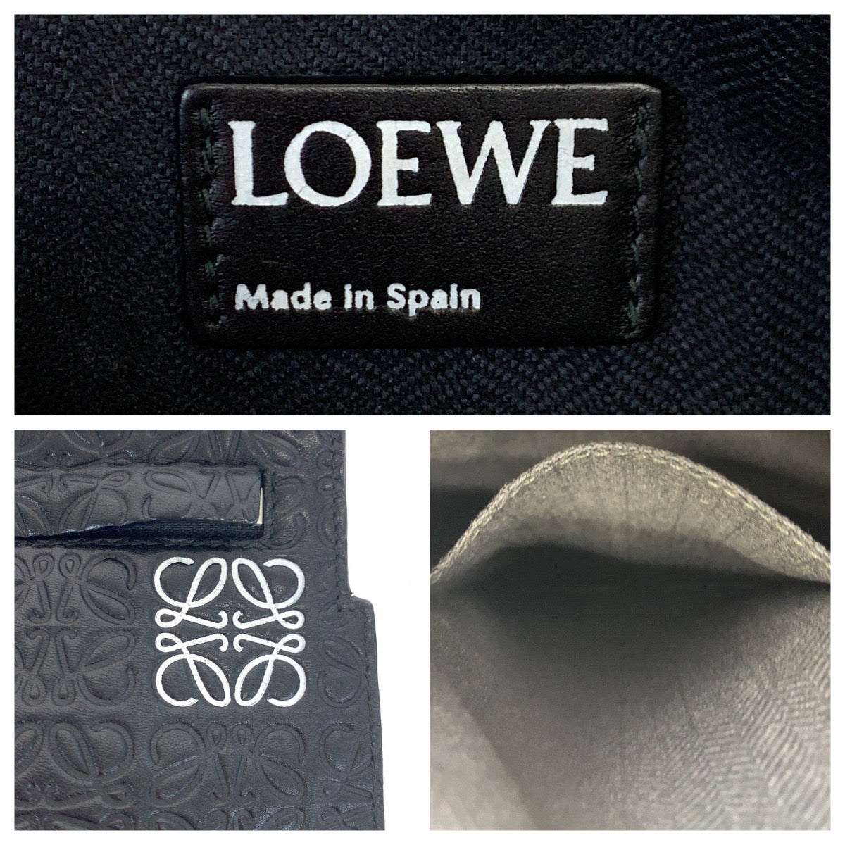 H-00554
LOEWE ロエベ リピート アナグラム ブラック 黒 レザー クラッチバッグ Tポーチ  メンズ