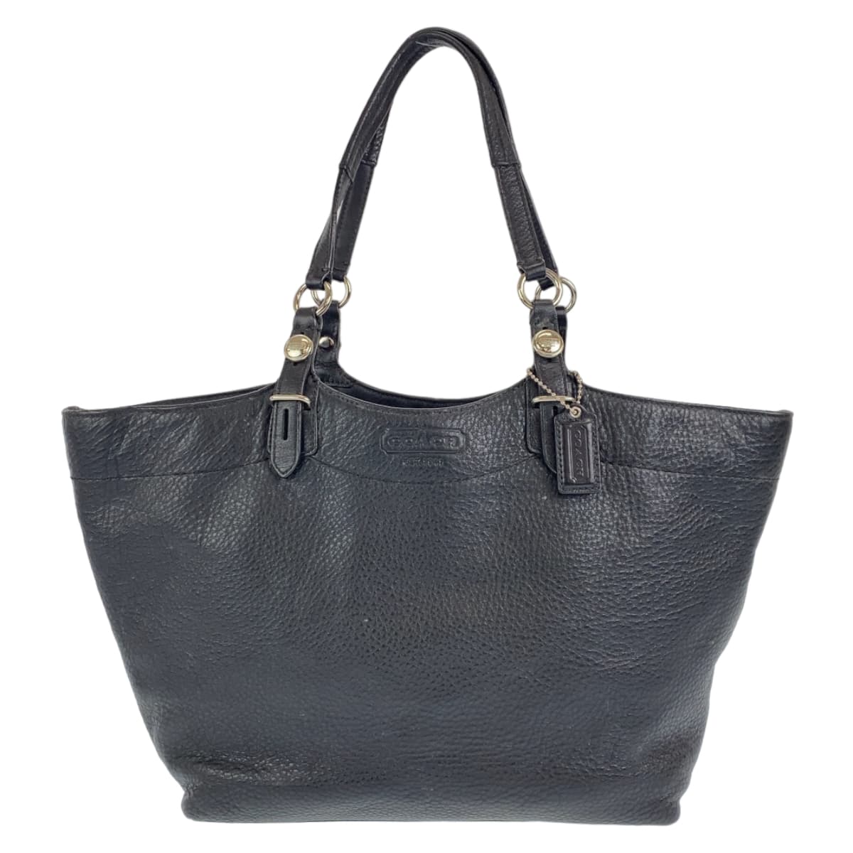 COACH コーチ ブラック 黒 シルバー金具 レザー 17222 ショルダーバッグ トートバッグ 2way  レディース