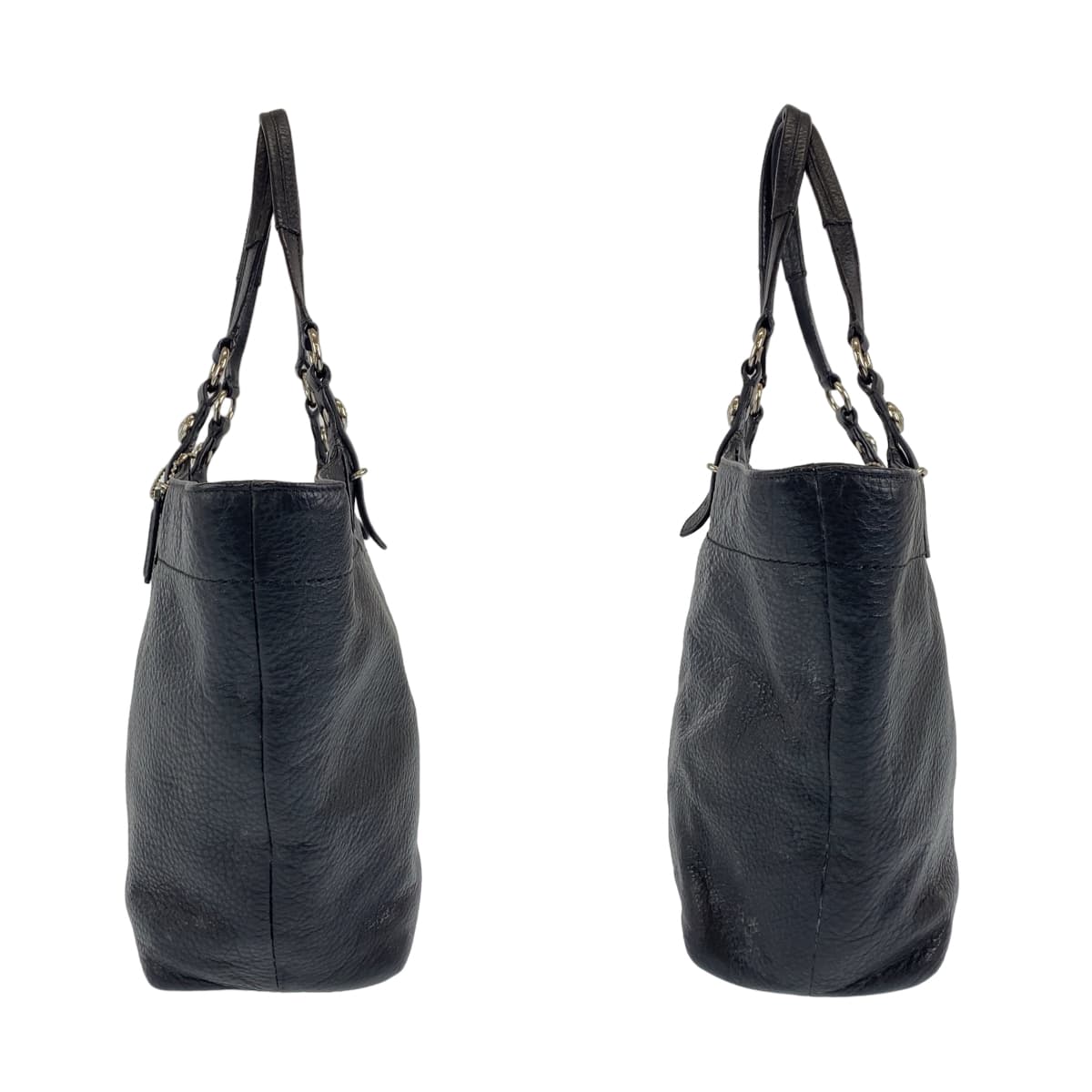 COACH コーチ ブラック 黒 シルバー金具 レザー 17222 ショルダーバッグ トートバッグ 2way  レディース