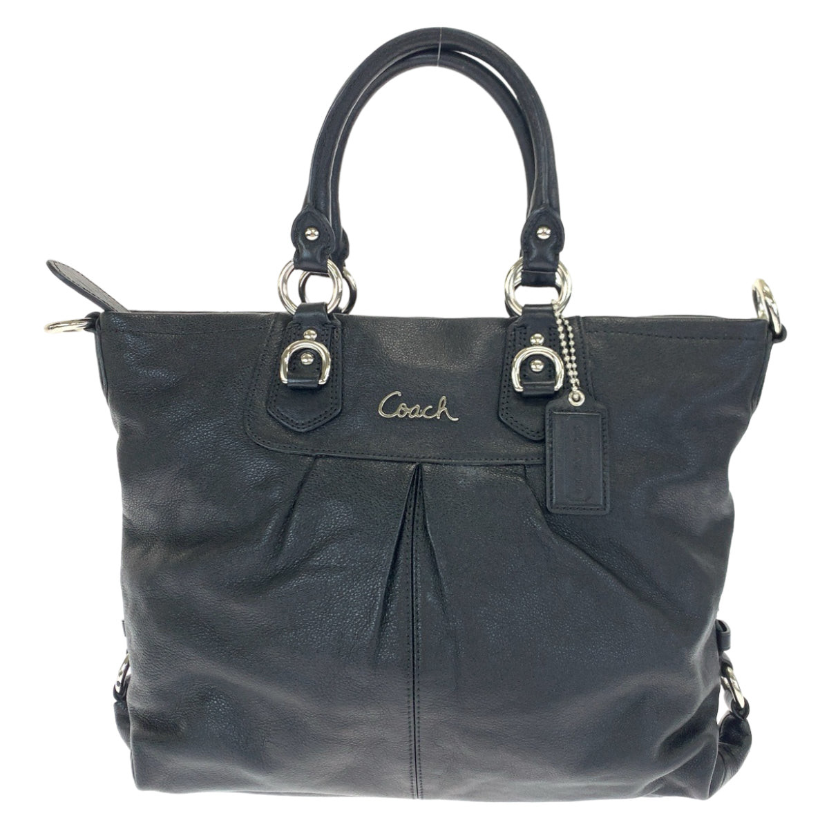 COACH コーチ ブラック 黒 レザー F15444 ショルダーバッグ ハンドバッグ 2way A4対応  レディース