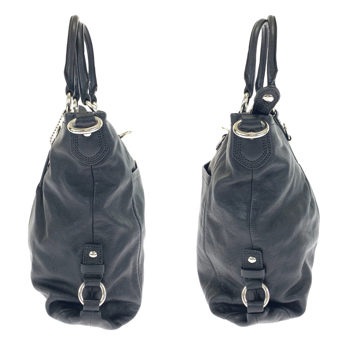 COACH コーチ ブラック 黒 レザー F15444 ショルダーバッグ ハンドバッグ 2way A4対応  レディース