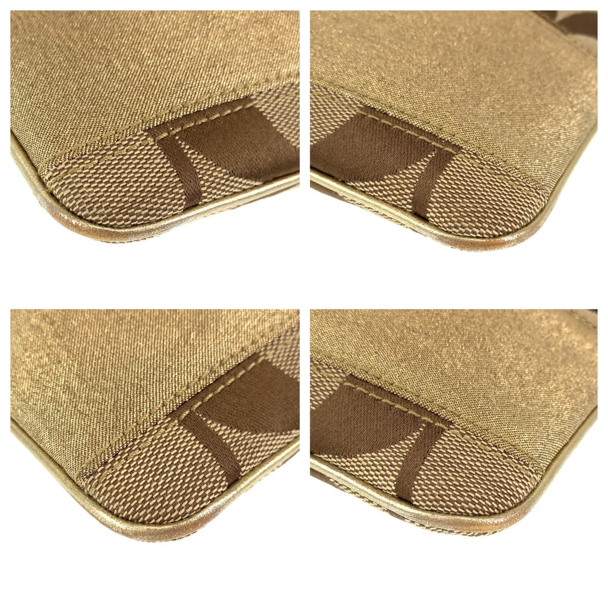 12558
COACH コーチ シグネチャー ベージュ ブラウン ゴールド金具 キャンバス 10129 ショルダーバッグ ポシェット 斜め掛け可能  レディース ABP5
