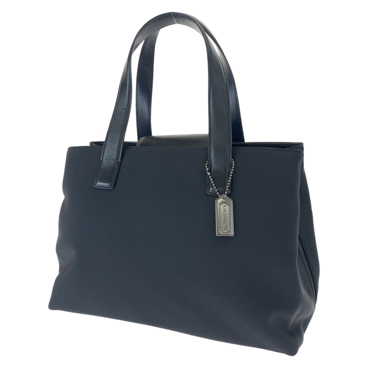 COACH コーチ ブラック 黒 キャンバス / レザー 7400 トートバッグ ハンドバッグ  レディース