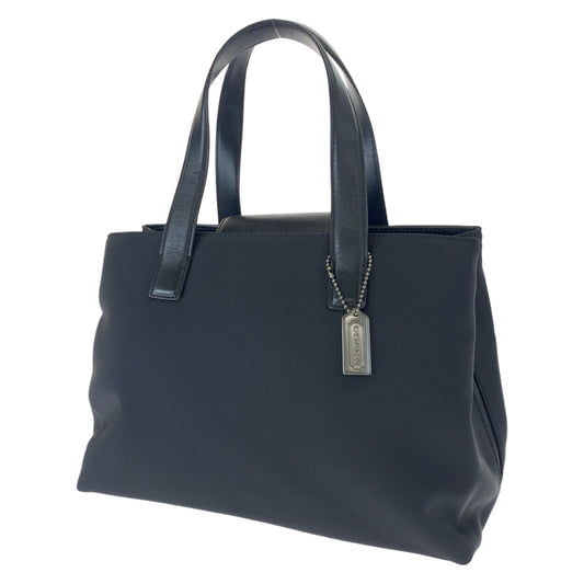 COACH コーチ ブラック 黒 キャンバス / レザー 7400 トートバッグ ハンドバッグ  レディース
