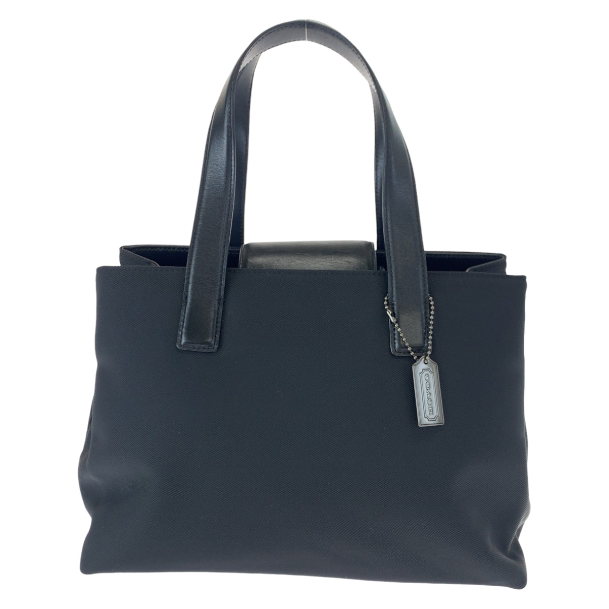 COACH コーチ ブラック 黒 キャンバス / レザー 7400 トートバッグ ハンドバッグ  レディース