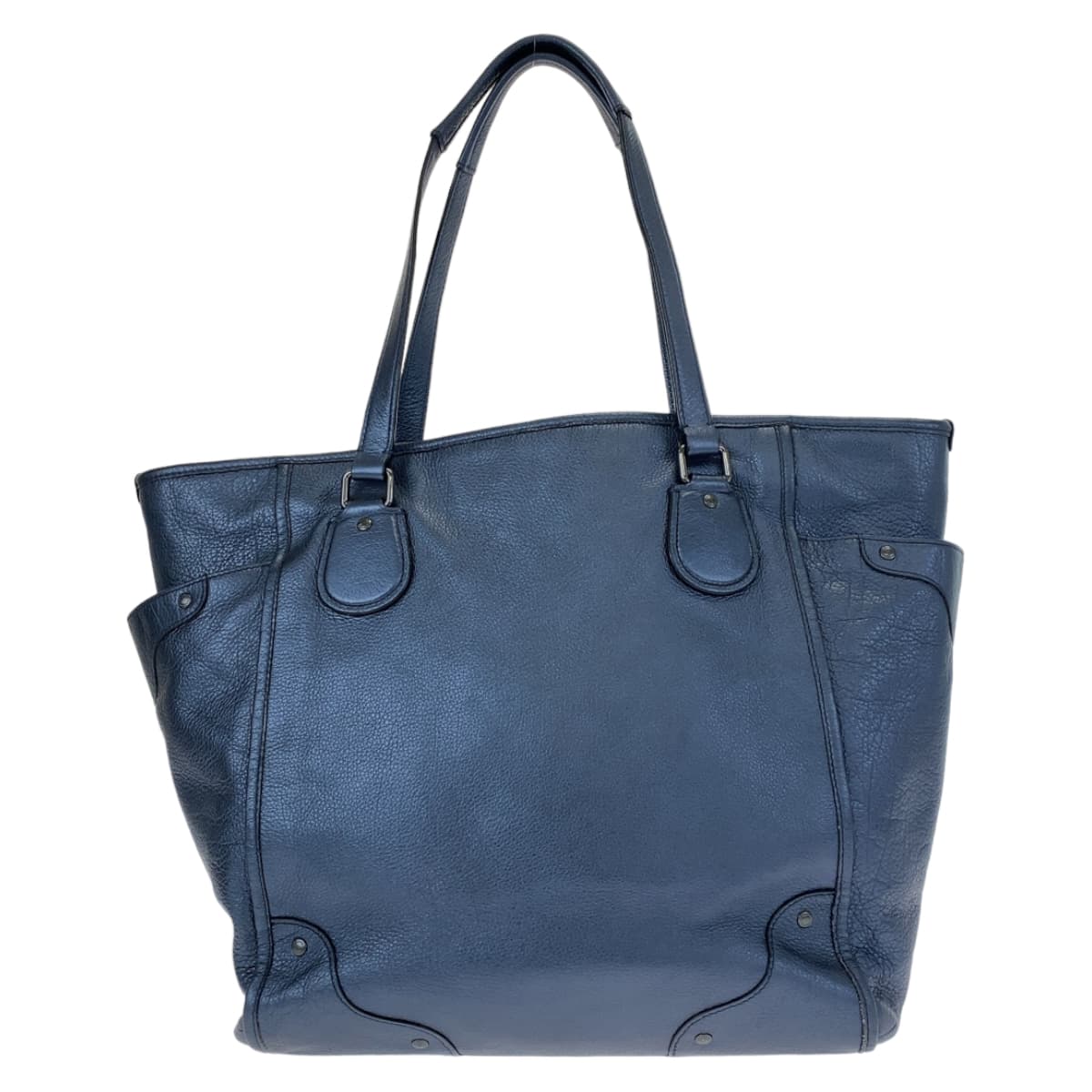 COACH コーチ ブルー 青 レザー 34039 トートバッグ ハンドバッグ  レディース