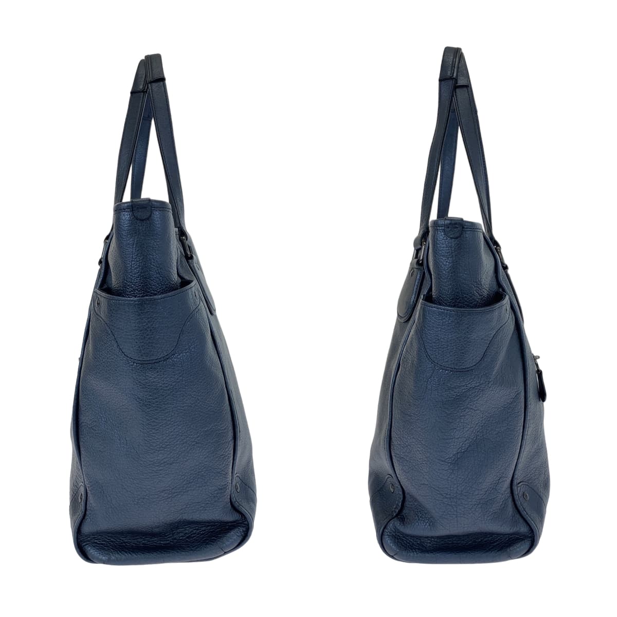 COACH コーチ ブルー 青 レザー 34039 トートバッグ ハンドバッグ  レディース