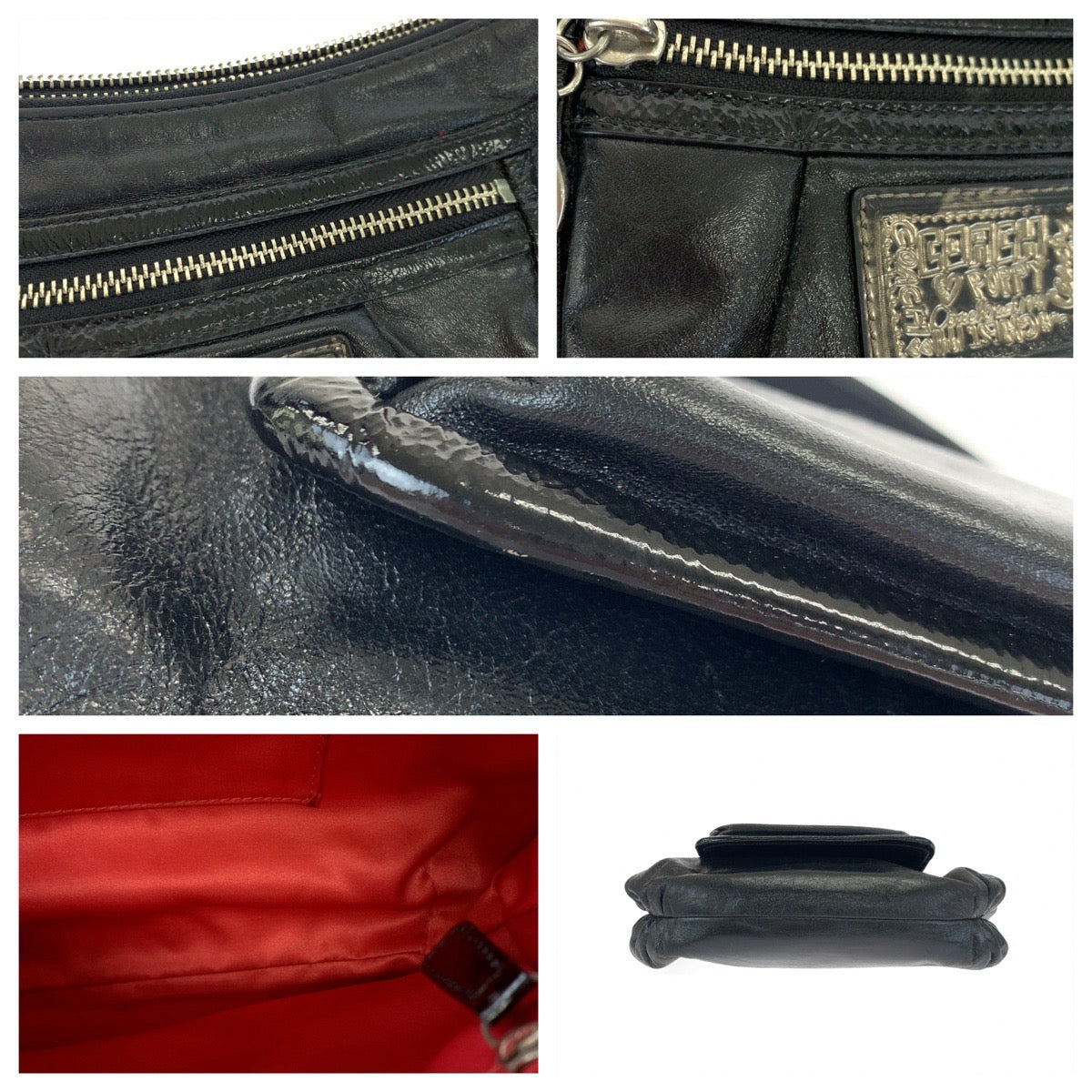 COACH コーチ ポピー ブラック 黒 レザー 14559 ワンショルダーバッグ 2way 肩掛け  レディース