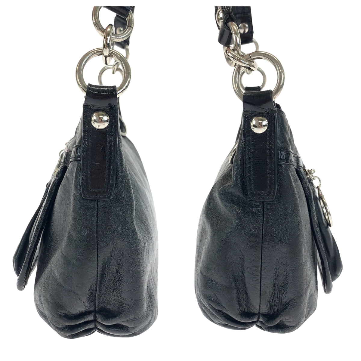 COACH コーチ ポピー ブラック 黒 レザー 14559 ワンショルダーバッグ 2way 肩掛け  レディース