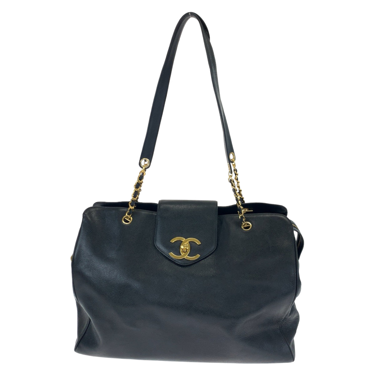 H-00556
CHANEL シャネル ヴィンテージ スーパーモデルバッグ ココマーク ターンロック ブラック 黒 ゴールド金具 キャビアスキン A01992 チェーントートバッグ スーパーモデルバッグ  レディース