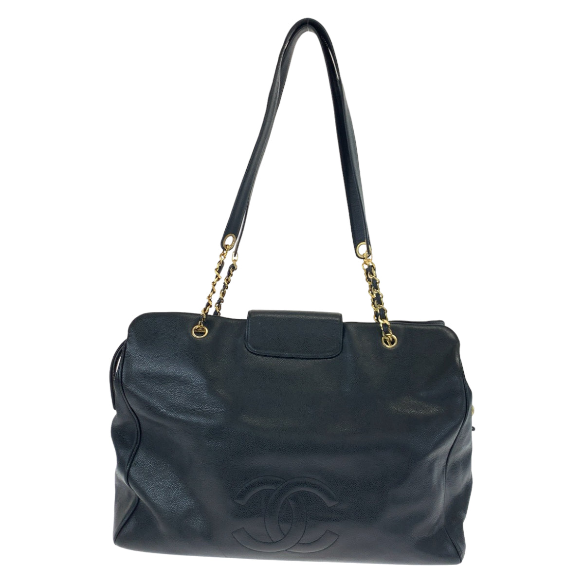 H-00556
CHANEL シャネル ヴィンテージ スーパーモデルバッグ ココマーク ターンロック ブラック 黒 ゴールド金具 キャビアスキン A01992 チェーントートバッグ スーパーモデルバッグ  レディース