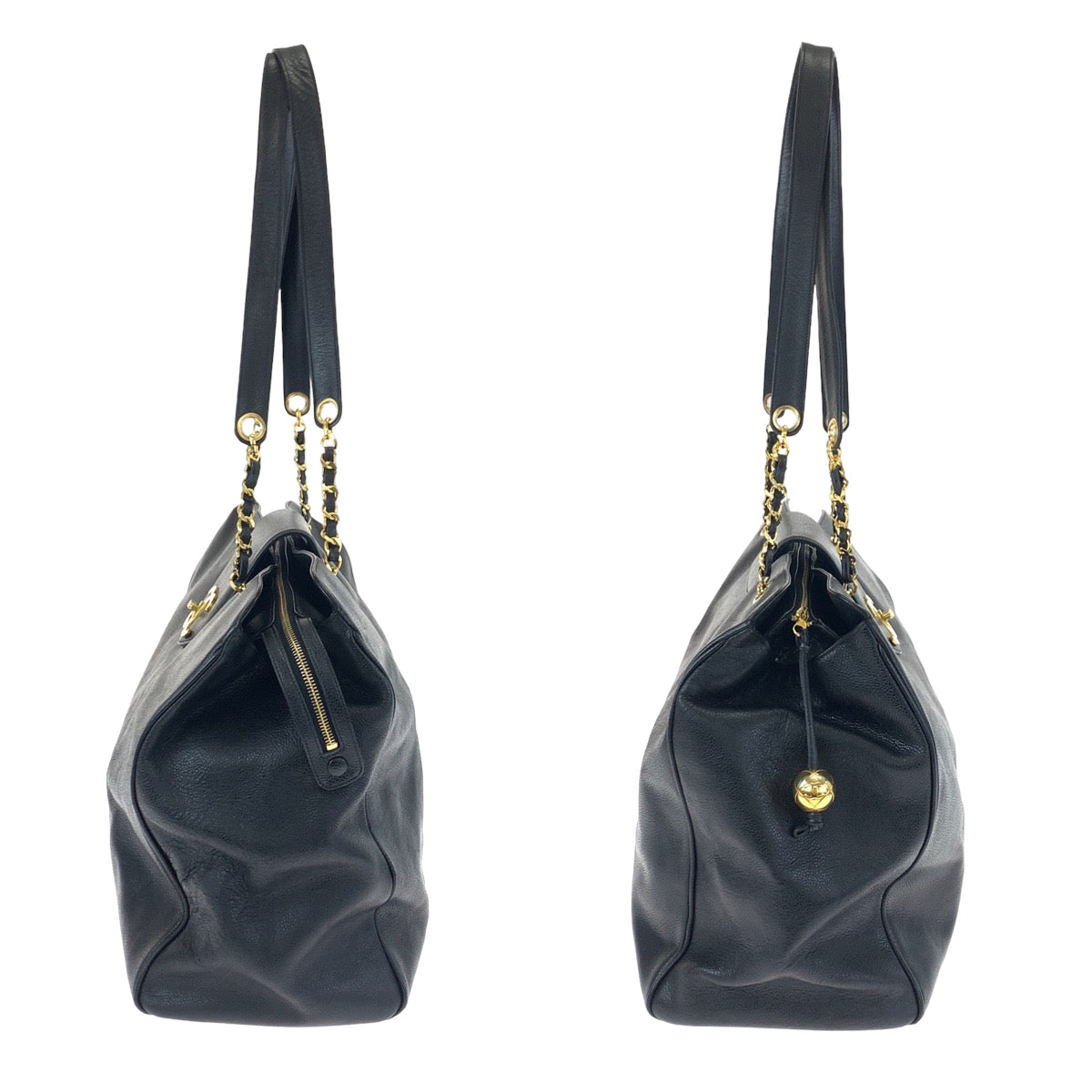H-00556
CHANEL シャネル ヴィンテージ スーパーモデルバッグ ココマーク ターンロック ブラック 黒 ゴールド金具 キャビアスキン A01992 チェーントートバッグ スーパーモデルバッグ  レディース