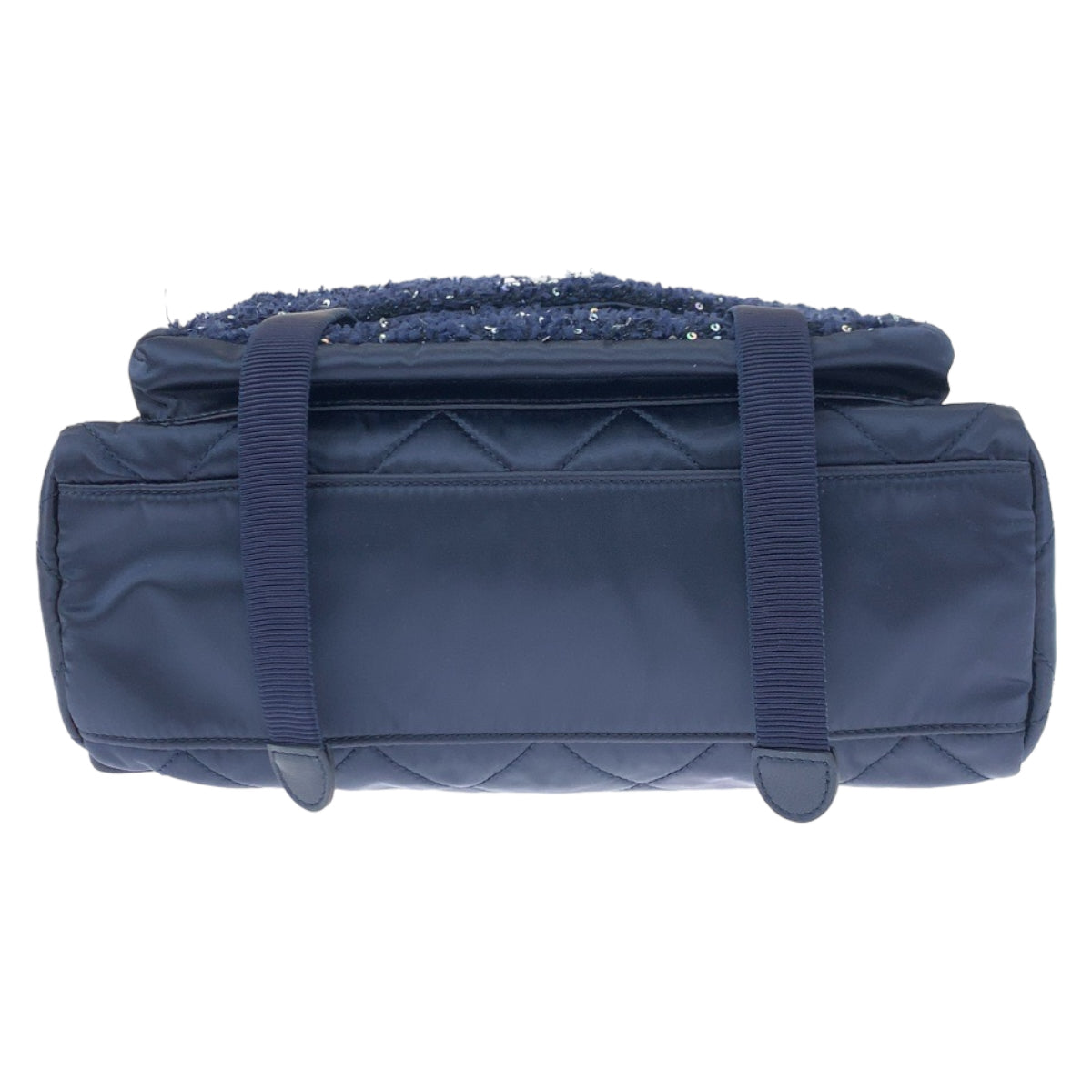 H-00558
CHANEL シャネル マトラッセ ココマーク ネイビー 紺 シルバー金具 ナイロン / ツイード A91964 リュックサック バックパック  レディース