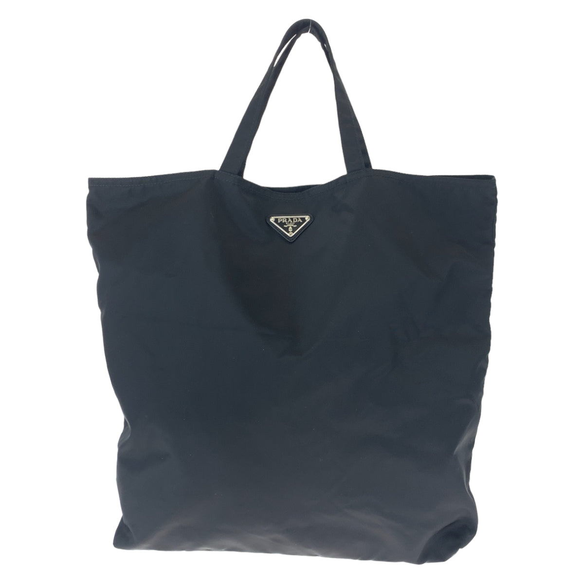 H-00559
PRADA プラダ テスート スター ハート パッチワーク ブラック 黒 ホワイト 白 ナイロン トートバッグ 三角ロゴプレート  レディース