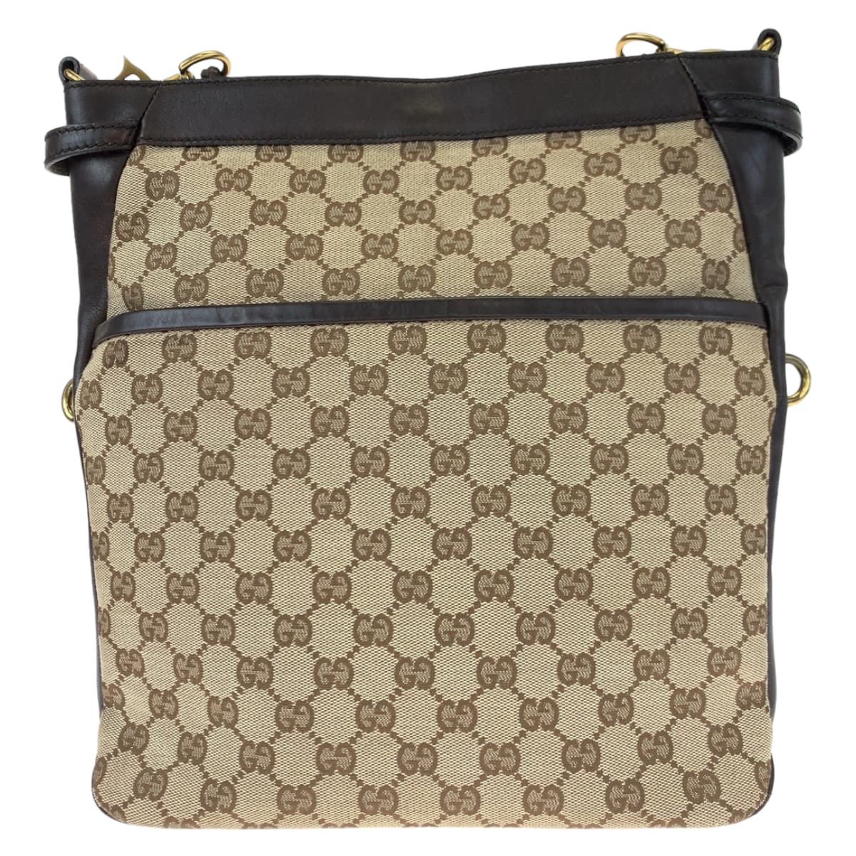 H-00562
GUCCI グッチ GG柄 男女兼用 ベージュ ブラウン 茶 GGキャンバス / レザー 109097 斜め掛け ショルダーバッグ メッセンジャーバッグ  レディース