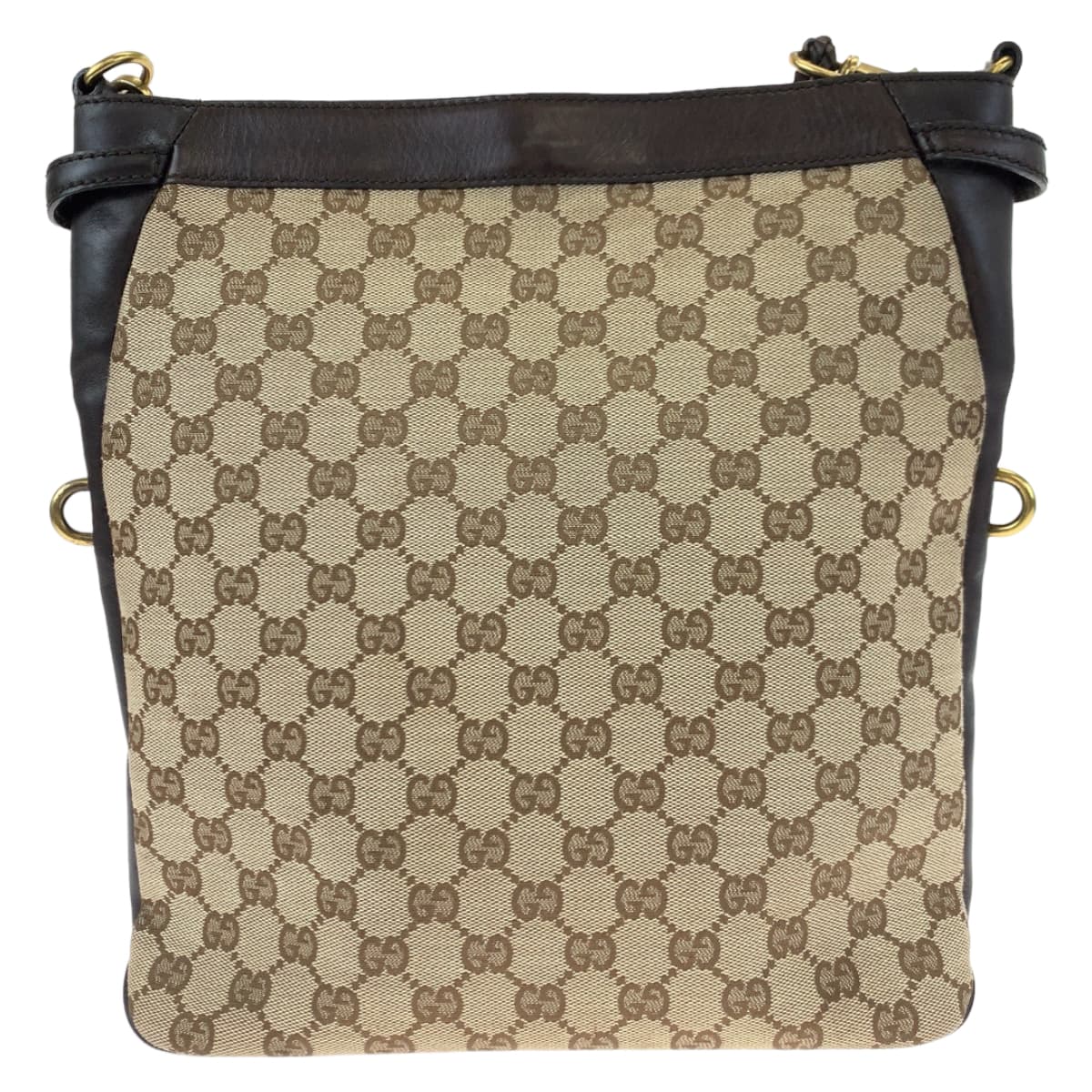 H-00562
GUCCI グッチ GG柄 男女兼用 ベージュ ブラウン 茶 GGキャンバス / レザー 109097 斜め掛け ショルダーバッグ メッセンジャーバッグ  レディース