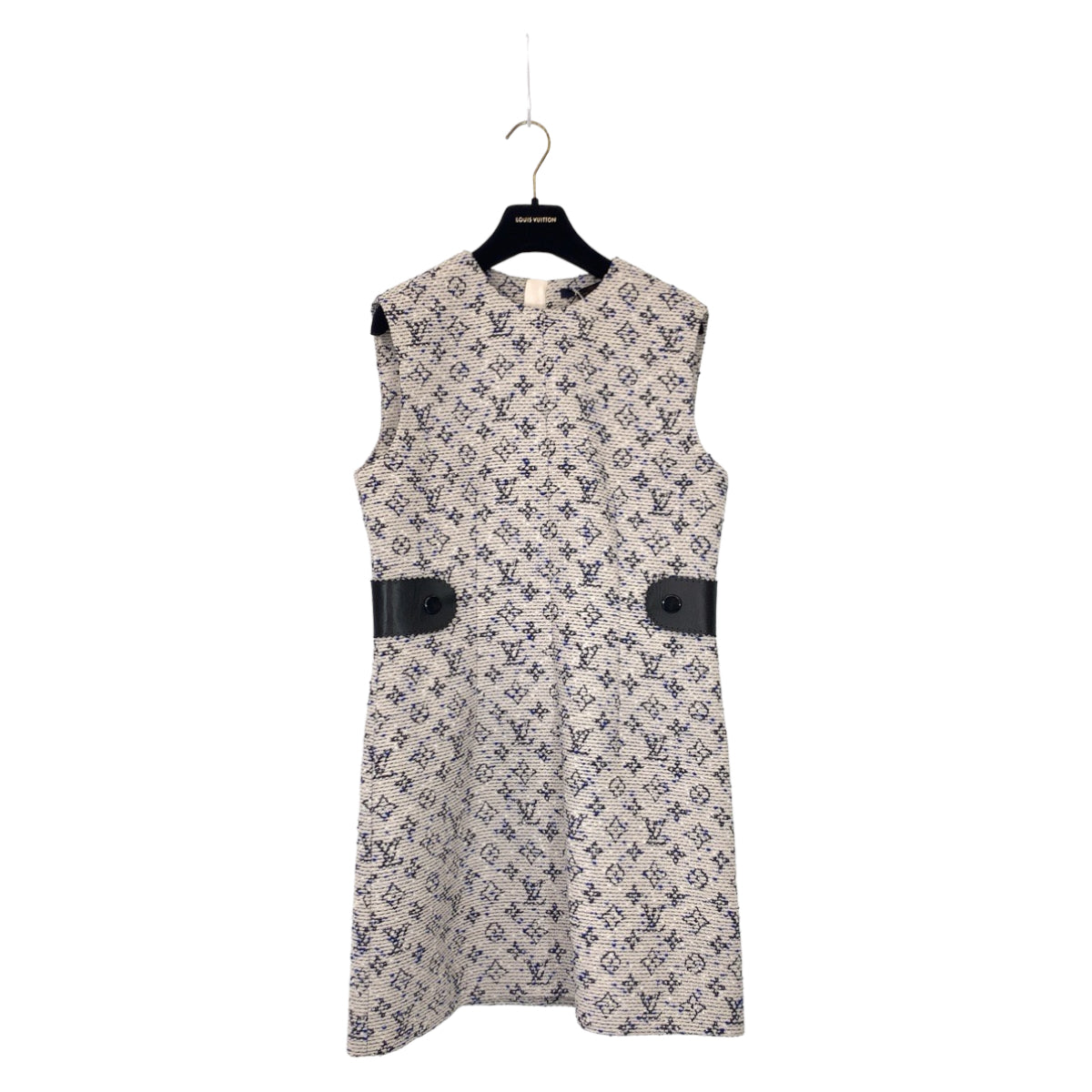 H-00565
LOUIS VUITTON ルイヴィトン モノグラム サイズ42 ホワイト 白 ブルー 青 コットン / レーヨン / キュプラ FGDR33ITK ワンピース ノースリーブ  レディース