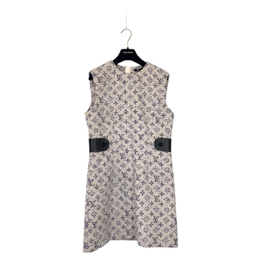 H-00565
LOUIS VUITTON ルイヴィトン モノグラム サイズ42 ホワイト 白 ブルー 青 コットン / レーヨン / キュプラ FGDR33ITK ワンピース ノースリーブ  レディース