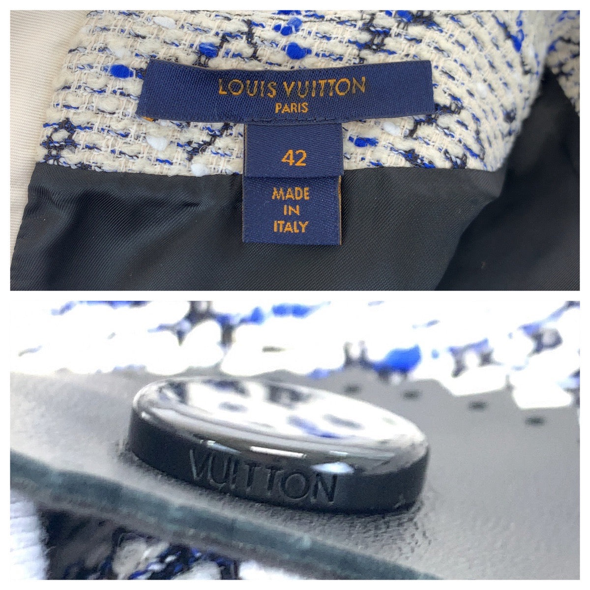 H-00565
LOUIS VUITTON ルイヴィトン モノグラム サイズ42 ホワイト 白 ブルー 青 コットン / レーヨン / キュプラ FGDR33ITK ワンピース ノースリーブ  レディース