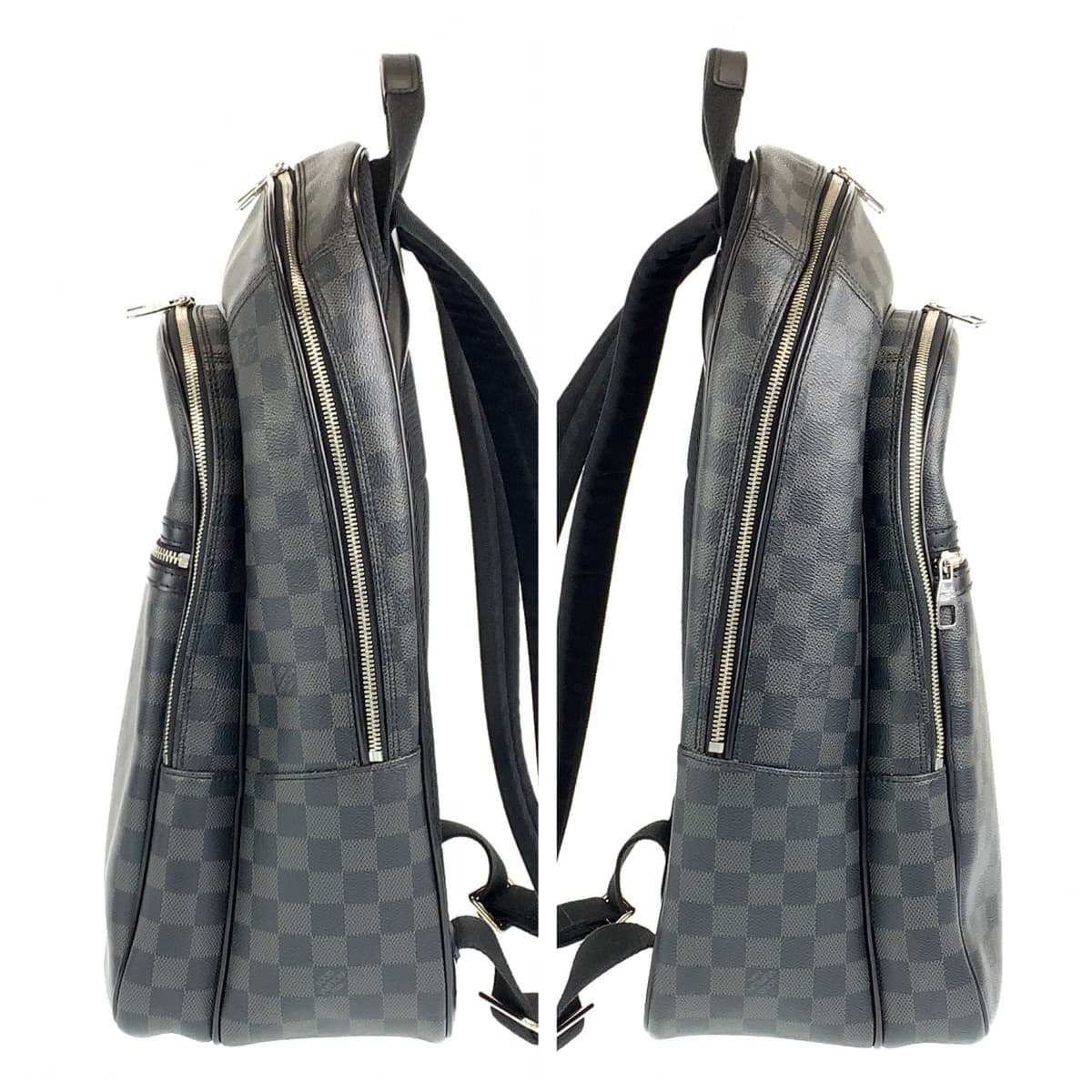 LOUIS VUITTON ルイヴィトン ダミエ・グラフィット ミカエル 黒 ブラック シルバー金具 PVC N58024 リュック バックパック  メンズ