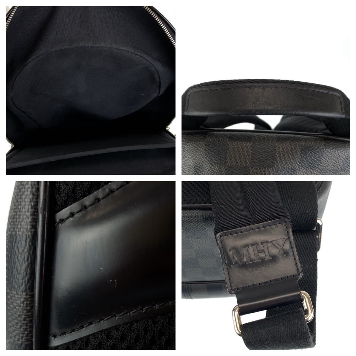LOUIS VUITTON ルイヴィトン ダミエ・グラフィット ミカエル 黒 ブラック シルバー金具 PVC N58024 リュック バックパック  メンズ