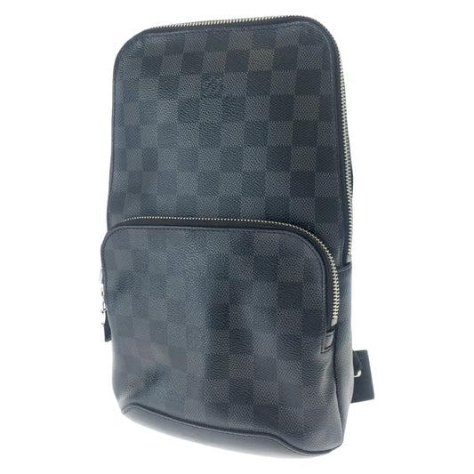 LOUIS VUITTON ルイヴィトン ダミエ・グラフィット アヴェニュー スリングバッグ ブラック 黒 グレー 灰色 PVC N41719 ボディバッグ スリングバッグ  メンズ