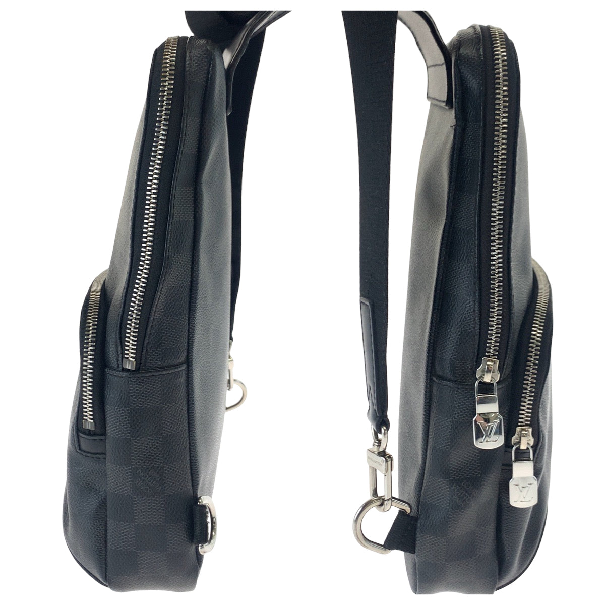 LOUIS VUITTON ルイヴィトン ダミエ・グラフィット アヴェニュー スリングバッグ ブラック 黒 グレー 灰色 PVC N41719 ボディバッグ スリングバッグ  メンズ