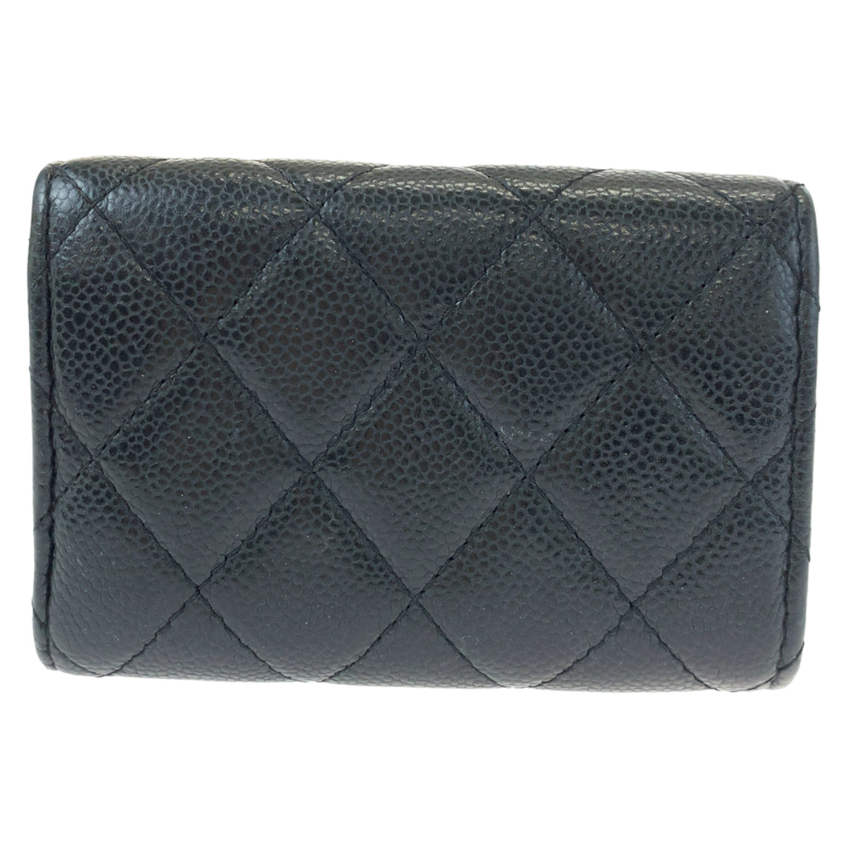 H-00570
CHANEL シャネル マトラッセ ココマーク ブラック 黒 シルバー金具 キャビアスキン AP0230 三つ折り財布 コンパクトウォレット  レディース