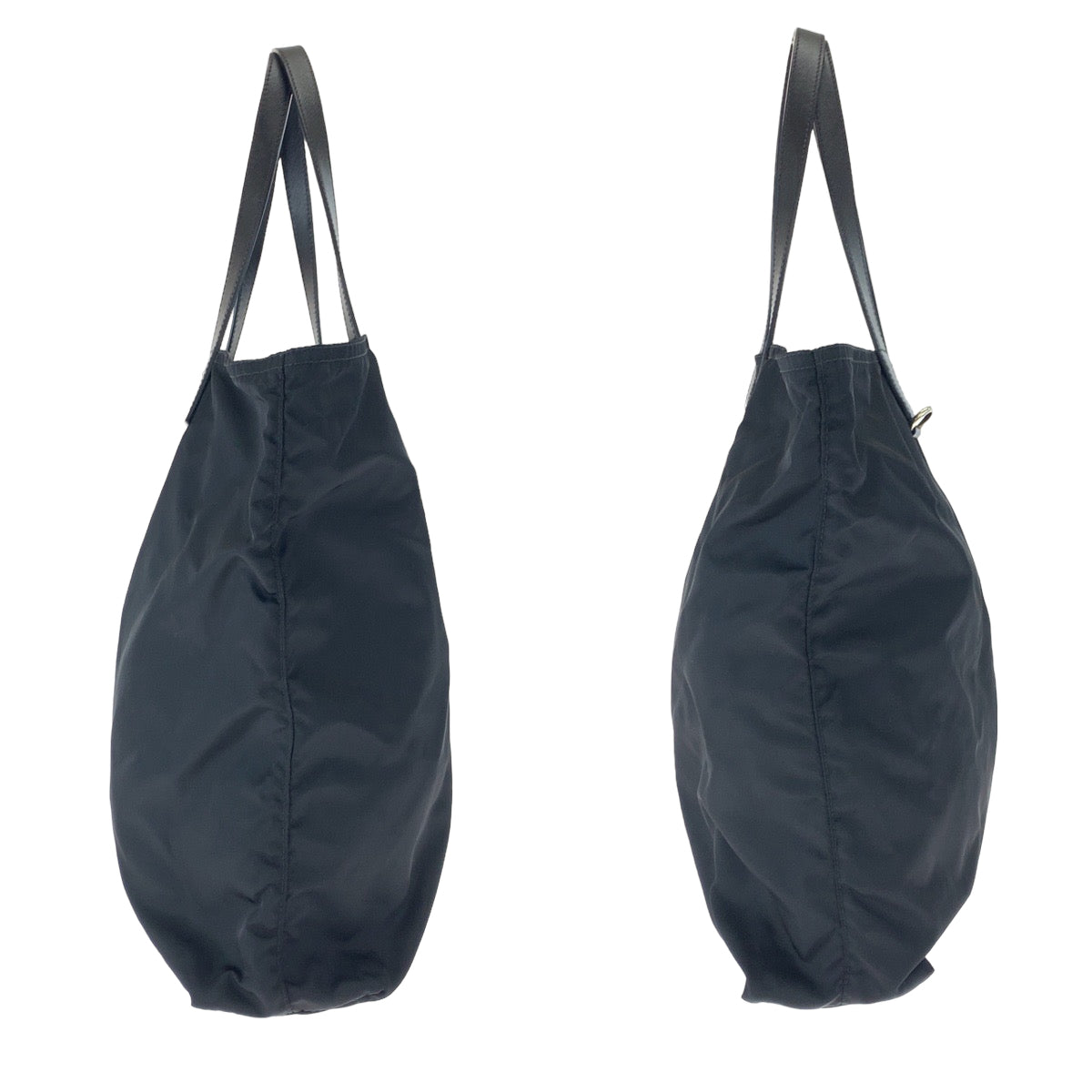 H-00572
PRADA プラダ テスート 三角ロゴプレート ブラック 黒 シルバー金具 ナイロン BN1068 トートバッグ ハンドバッグ  レディース