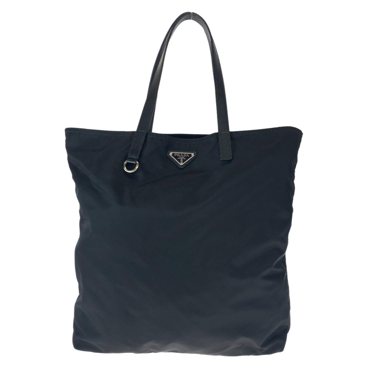 H-00572
PRADA プラダ テスート 三角ロゴプレート ブラック 黒 シルバー金具 ナイロン BN1068 トートバッグ ハンドバッグ  レディース