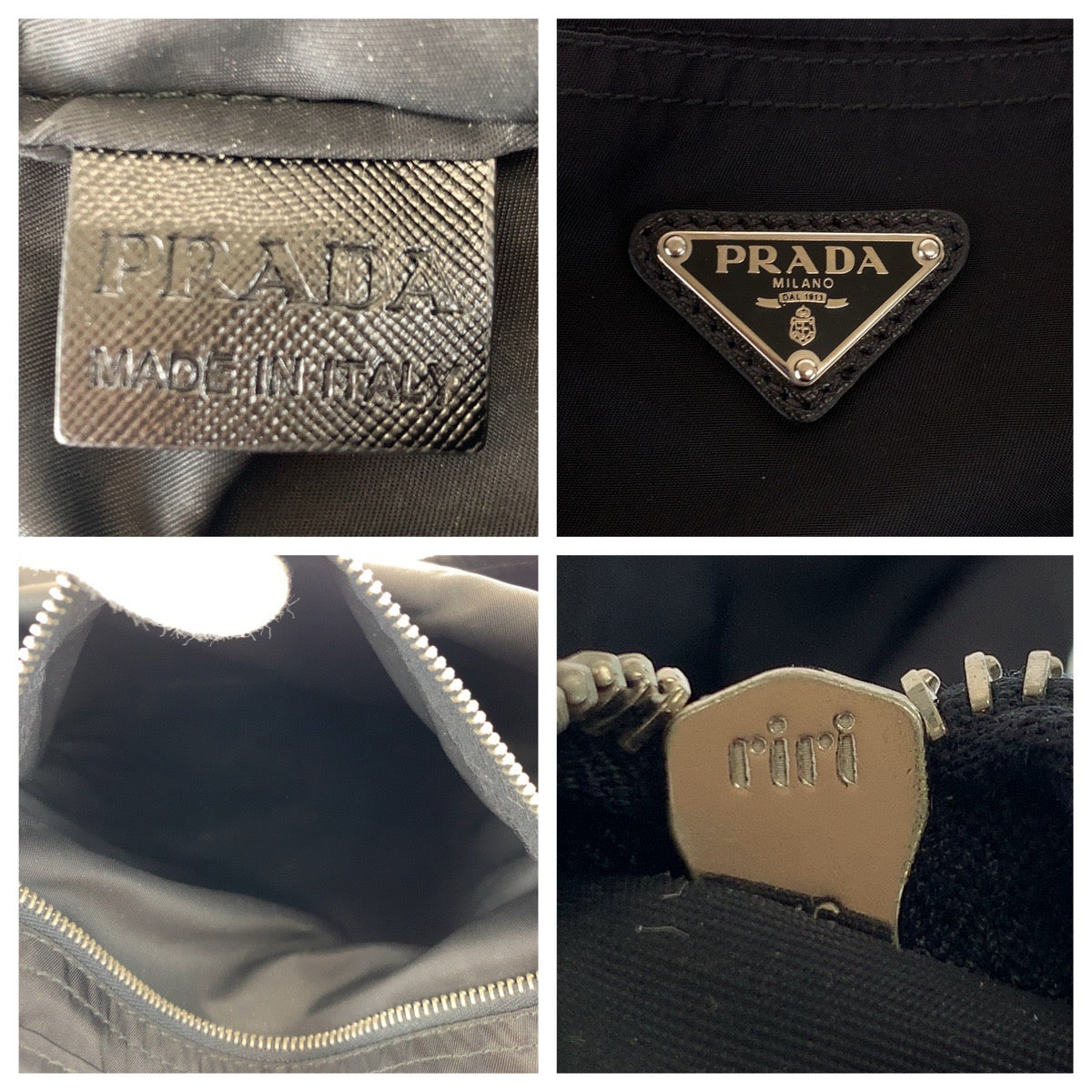 H-00572
PRADA プラダ テスート 三角ロゴプレート ブラック 黒 シルバー金具 ナイロン BN1068 トートバッグ ハンドバッグ  レディース