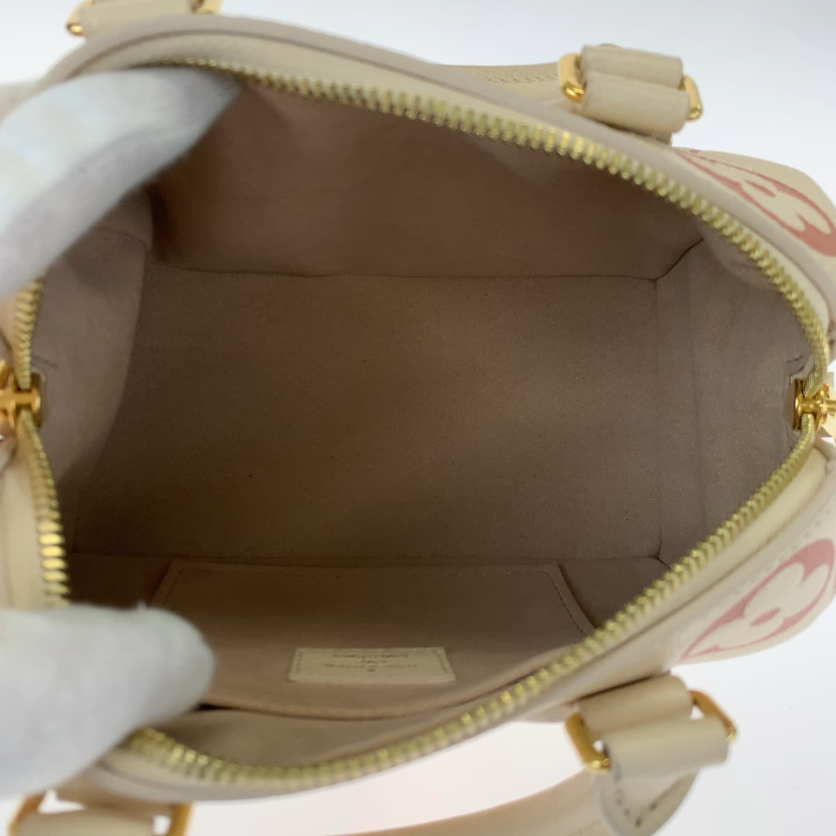 LOUIS VUITTON ルイヴィトン モノグラム アンプラント スピーディ バンドリエール20 ラテホワイト ホワイト 白 シャマロウピンク ピンク レザー M46397 ショルダーバッグ ハンドバッグ 2way  レディース