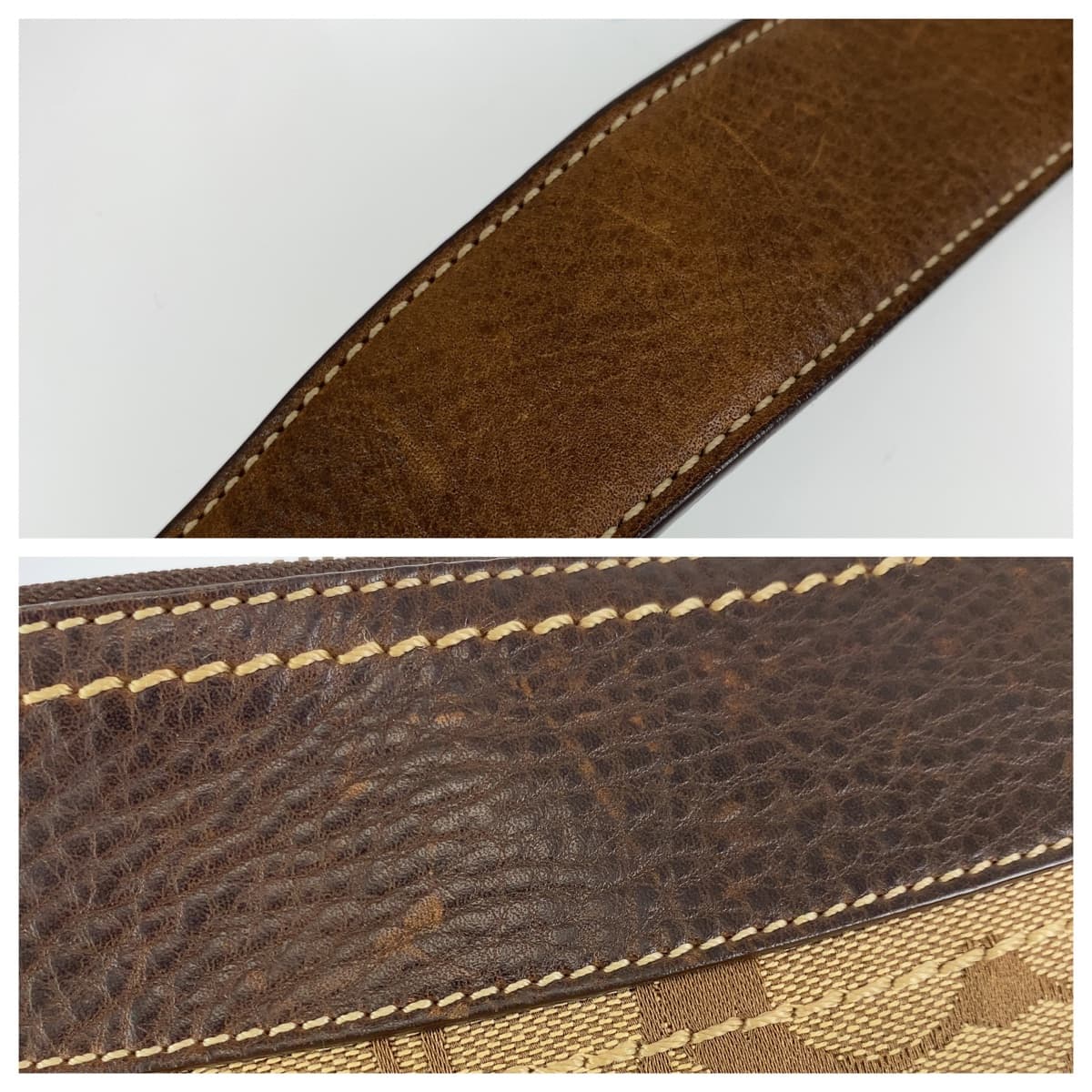 COACH コーチ シグネチャー ブラウン ベージュ 茶 キャンバス ショルダーバック 肩掛け  レディース
