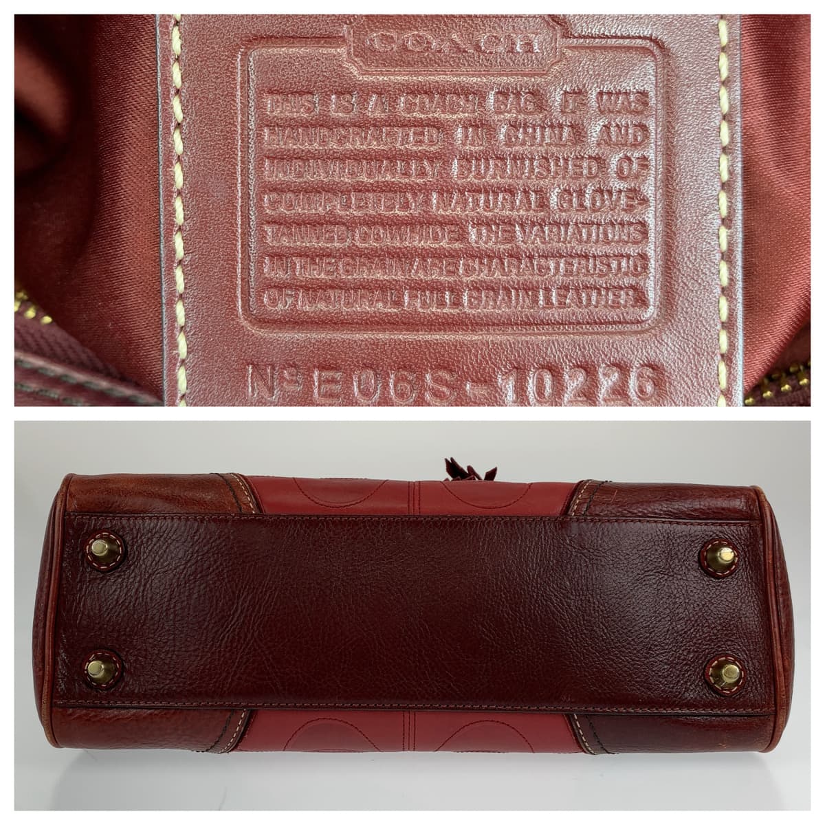 COACH コーチ シグネチャー レッド 赤 ピンク レザー ハンドバック 肩掛け  レディース