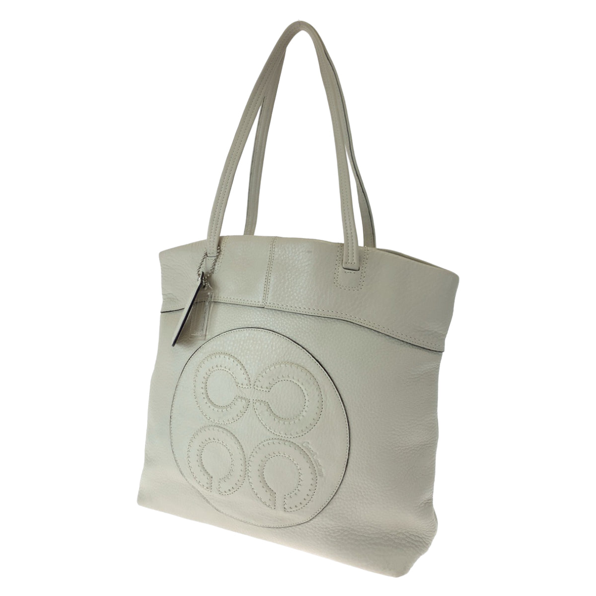 COACH コーチ オプアート ジュリア ホワイト 白 レザー 14967 トートバッグ ハンドバッグ  レディース