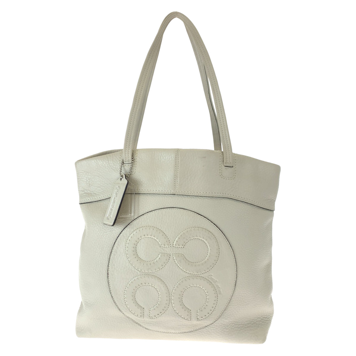 COACH コーチ オプアート ジュリア ホワイト 白 レザー 14967 トートバッグ ハンドバッグ  レディース