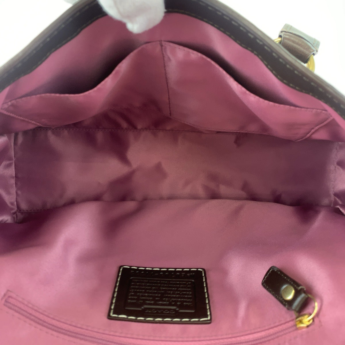 COACH コーチ シグネチャー ブラウン 茶色 ゴールド金具 レザー 11332 肩がけショルダー ハンドバッグ  レディース